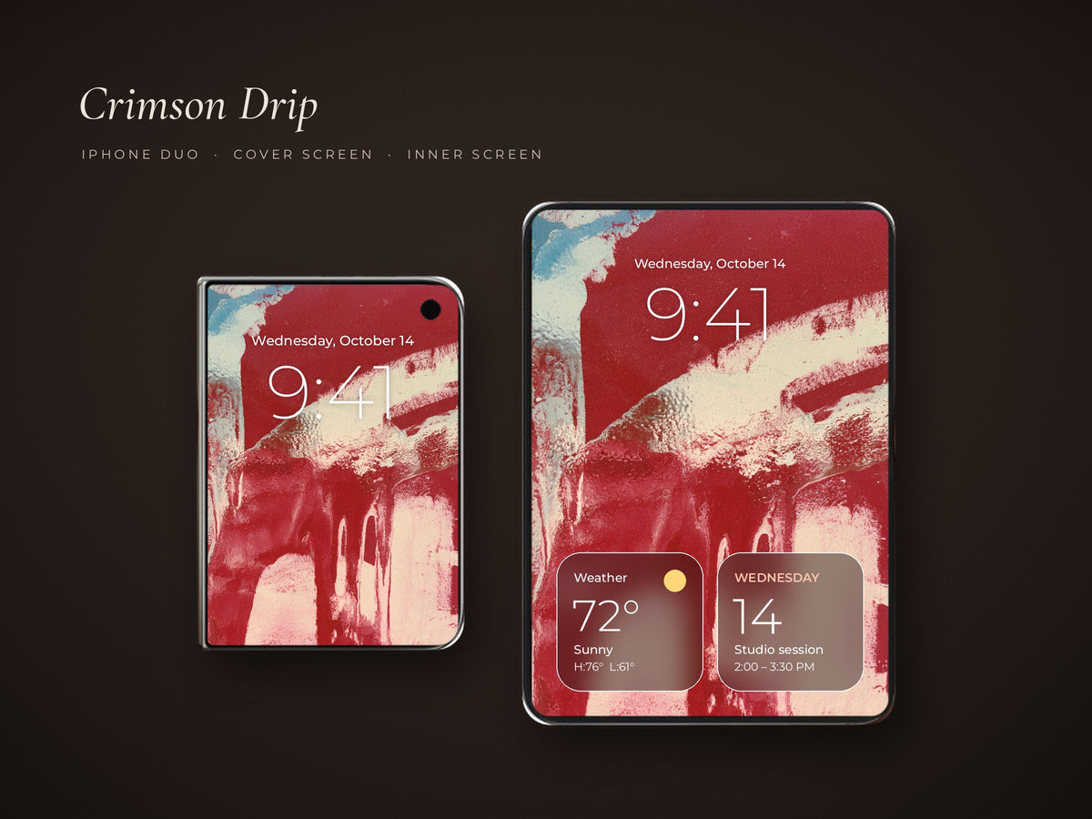 Crimson Drip | iPhone Duo Wallpaper