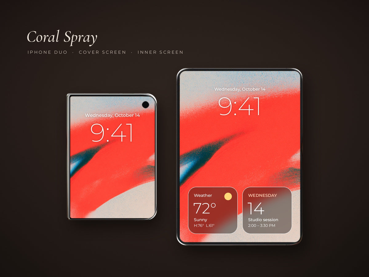 Coral Spray | iPhone Duo Wallpaper
