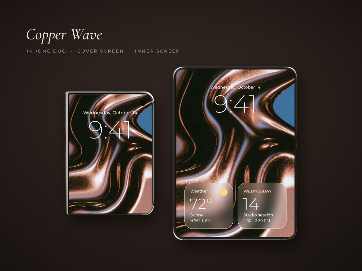 Copper Wave | iPhone Duo Wallpaper