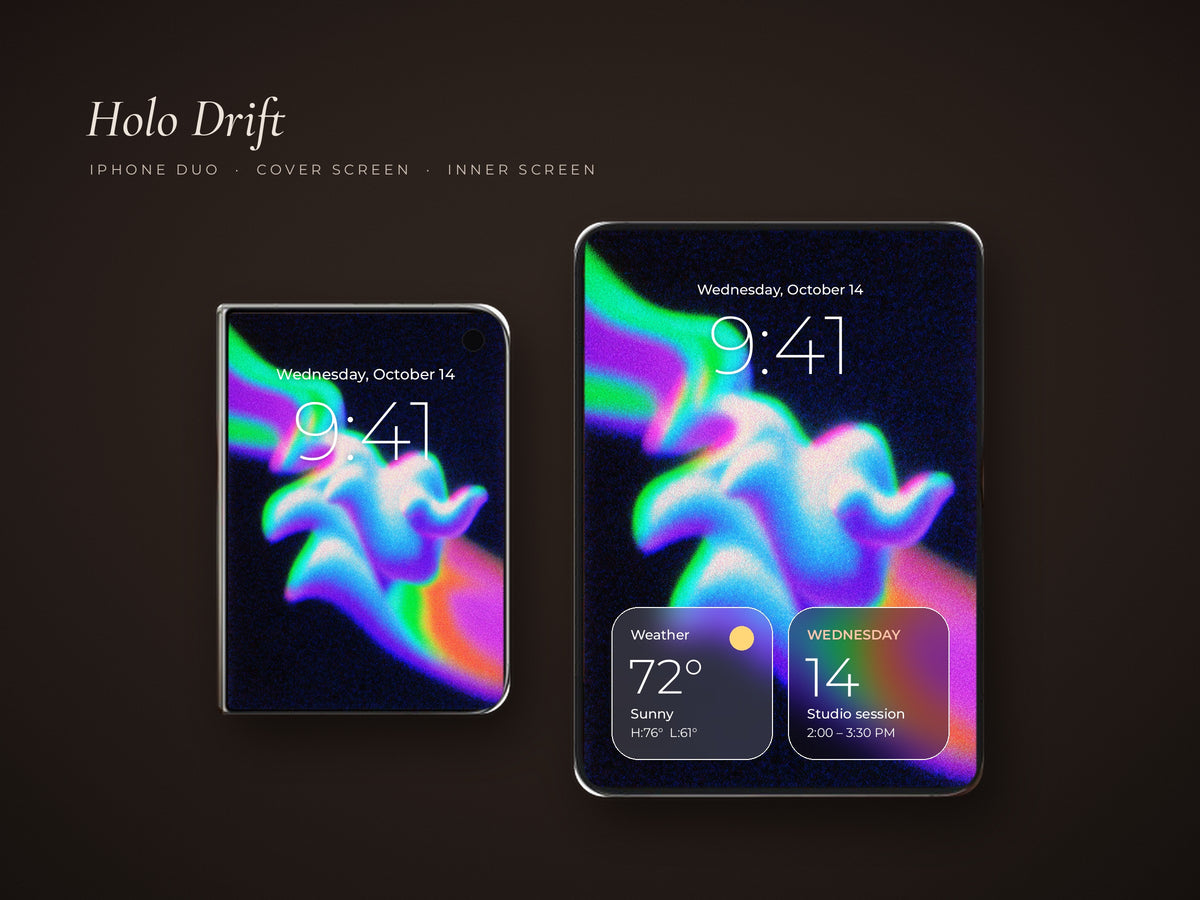 Holo Drift | iPhone Duo Wallpaper