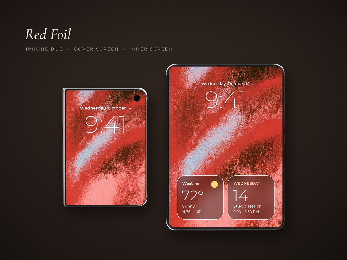 Red Foil | iPhone Duo Wallpaper