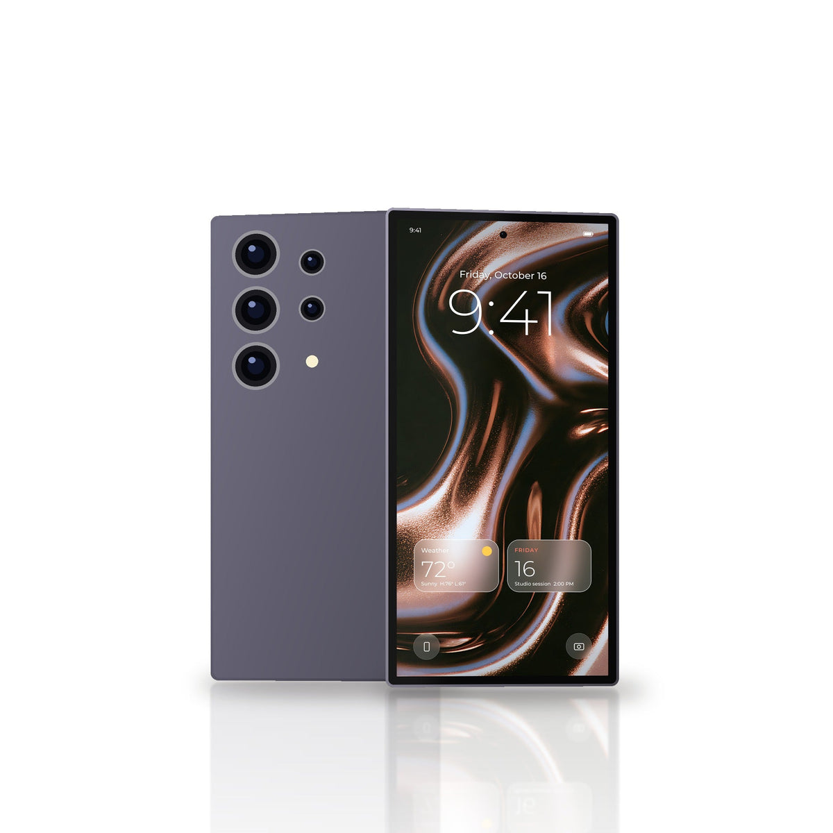 Copper Wave Galaxy wallpaper on S26 Ultra
