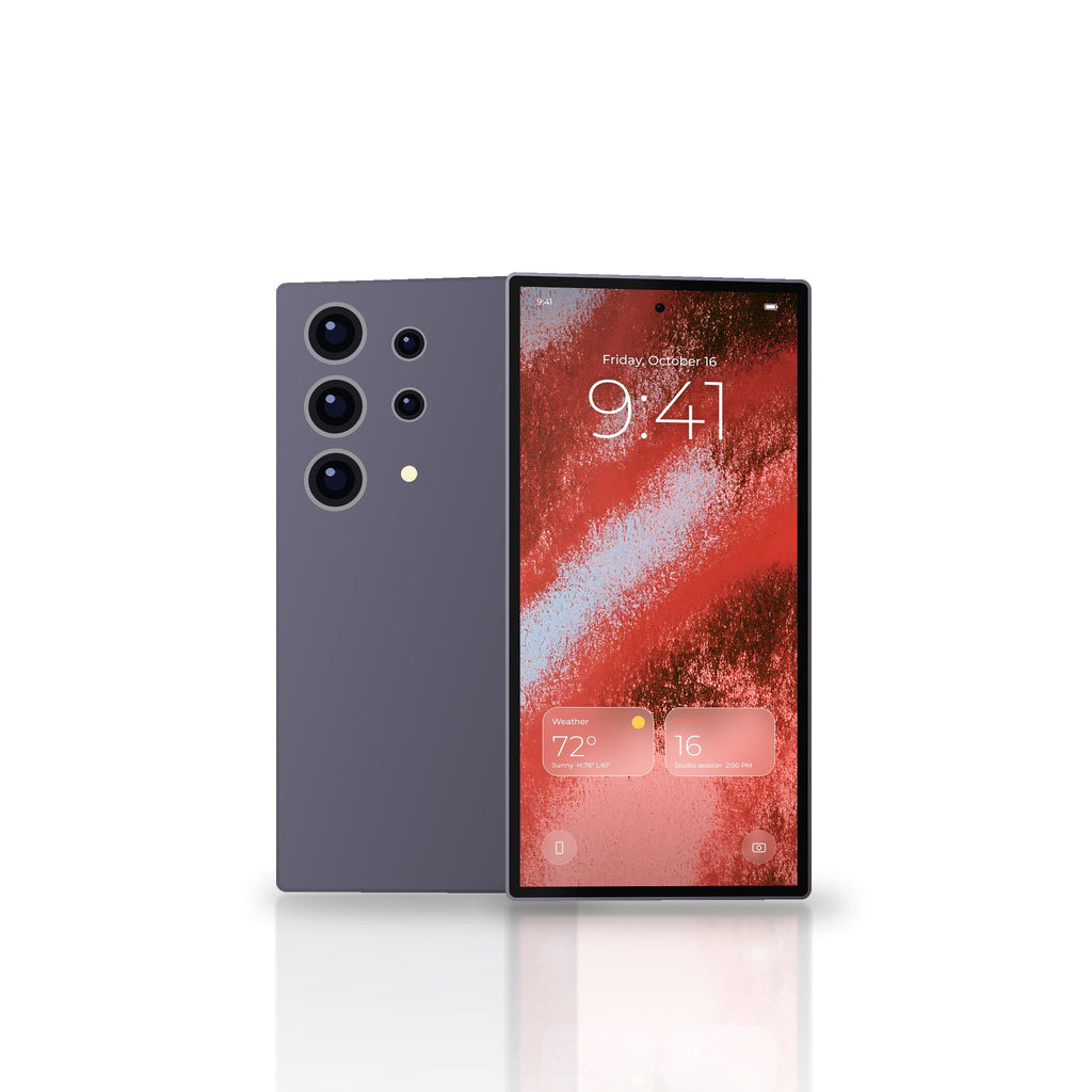 Red Foil Galaxy wallpaper on S26 Ultra