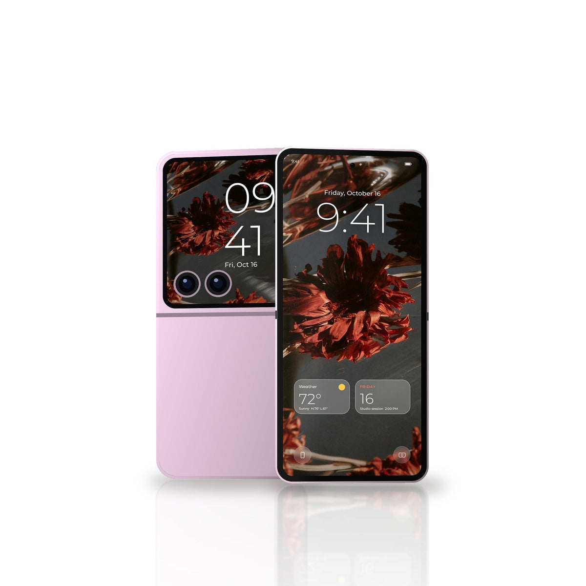 Rust Blooms Galaxy wallpaper on Z Flip8