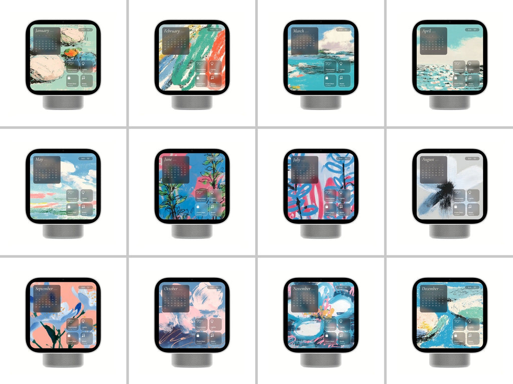 Pastel Tide months shown on HomeView devices
